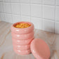 Pink Nordic Ceramic Jars