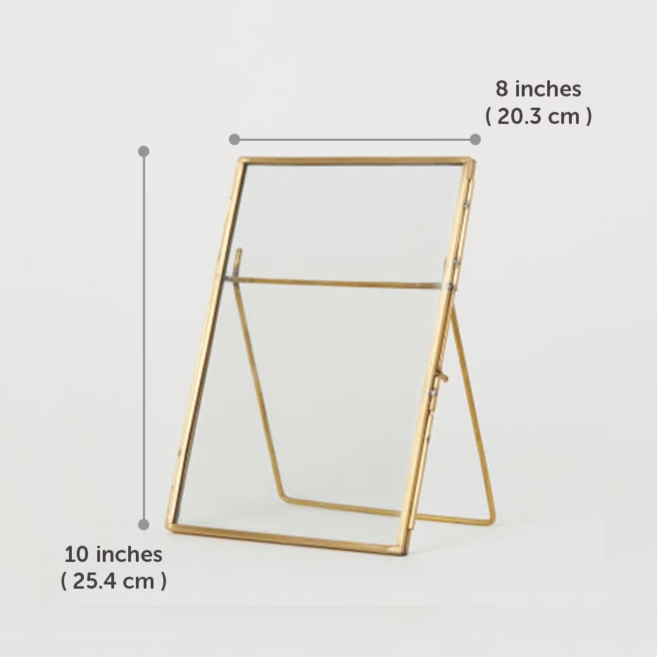 Golden Glass Table Top Photo Frame