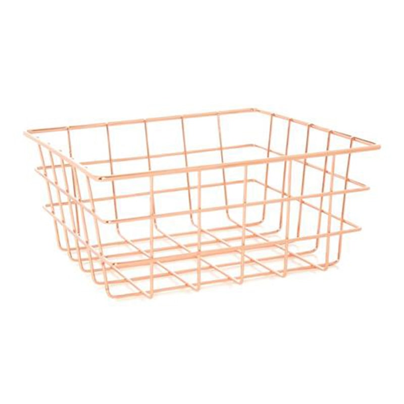 Rose Gold Wire Basket Storage
