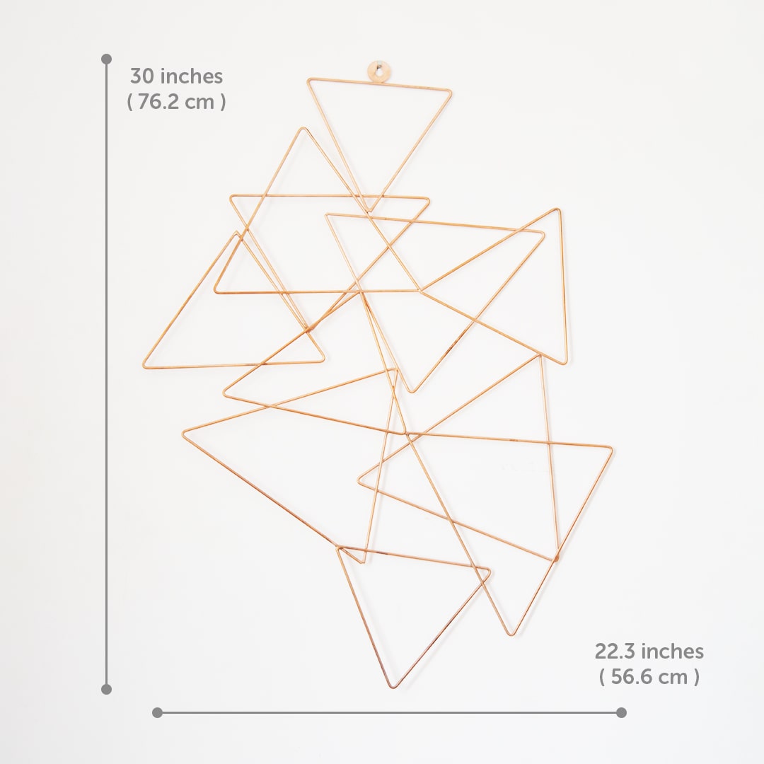 Copper Abstract Photo Holder Wall Grid