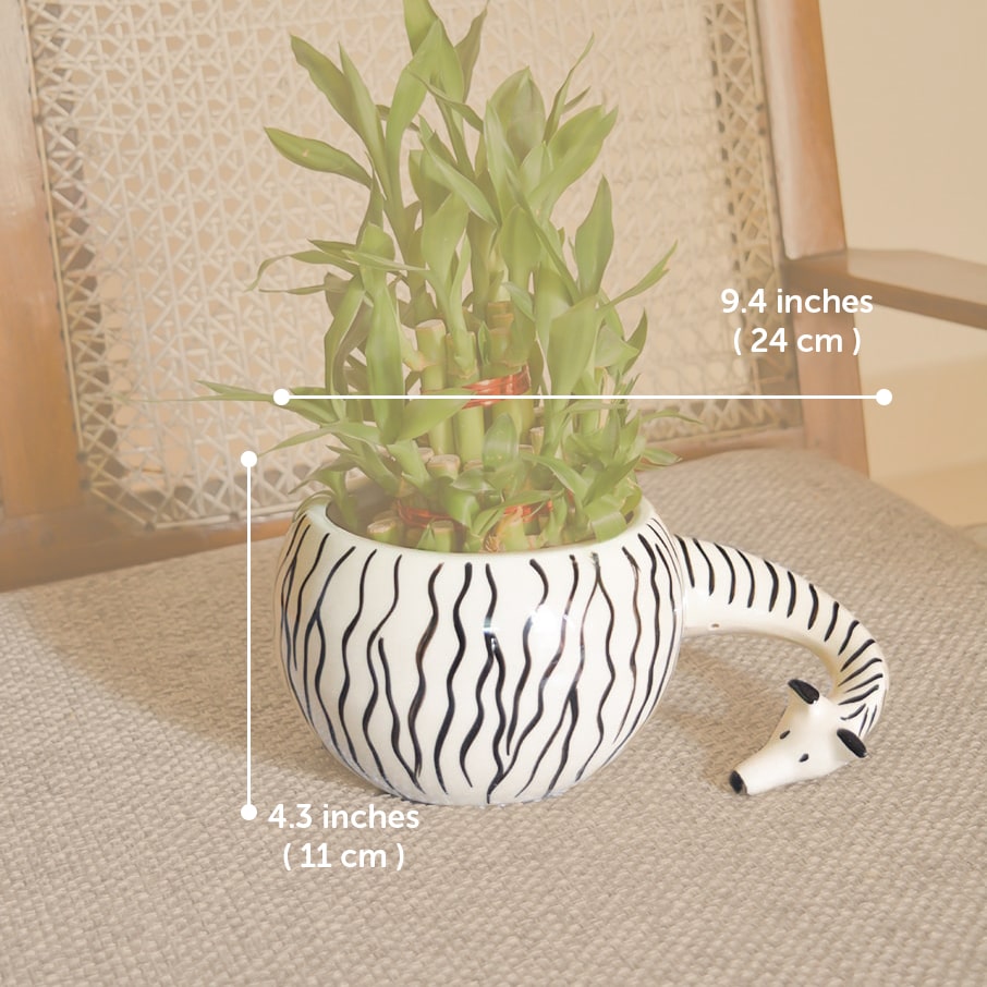 Monochrome Handcrafted Giraffe Planter