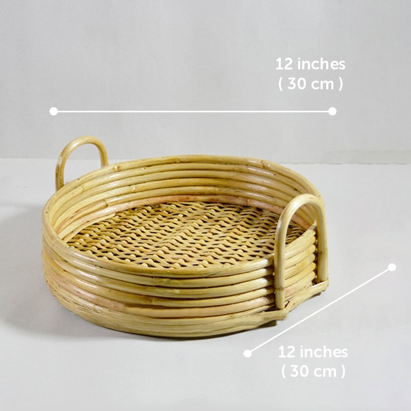 Round Rings Cane Tray