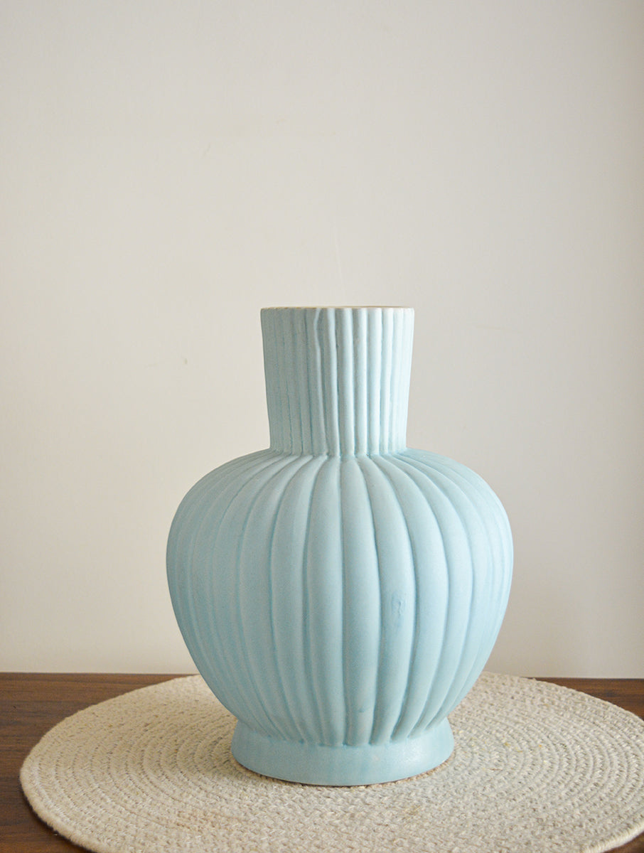 Blue Victoria Stoneware Vase