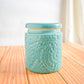 Turquoise Floral Ceramic Jar