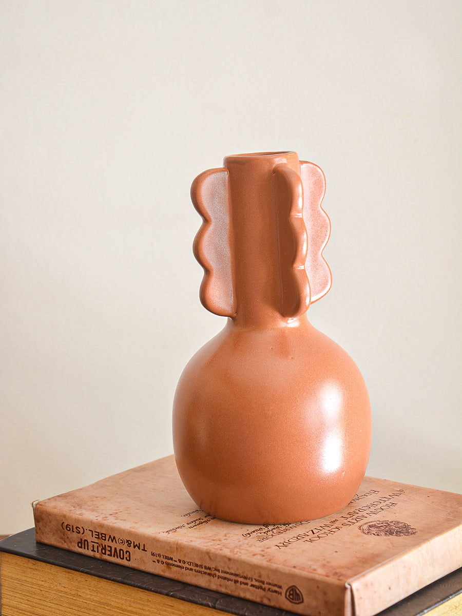Oasis Terracotta stoneware vase (Set of 2)
