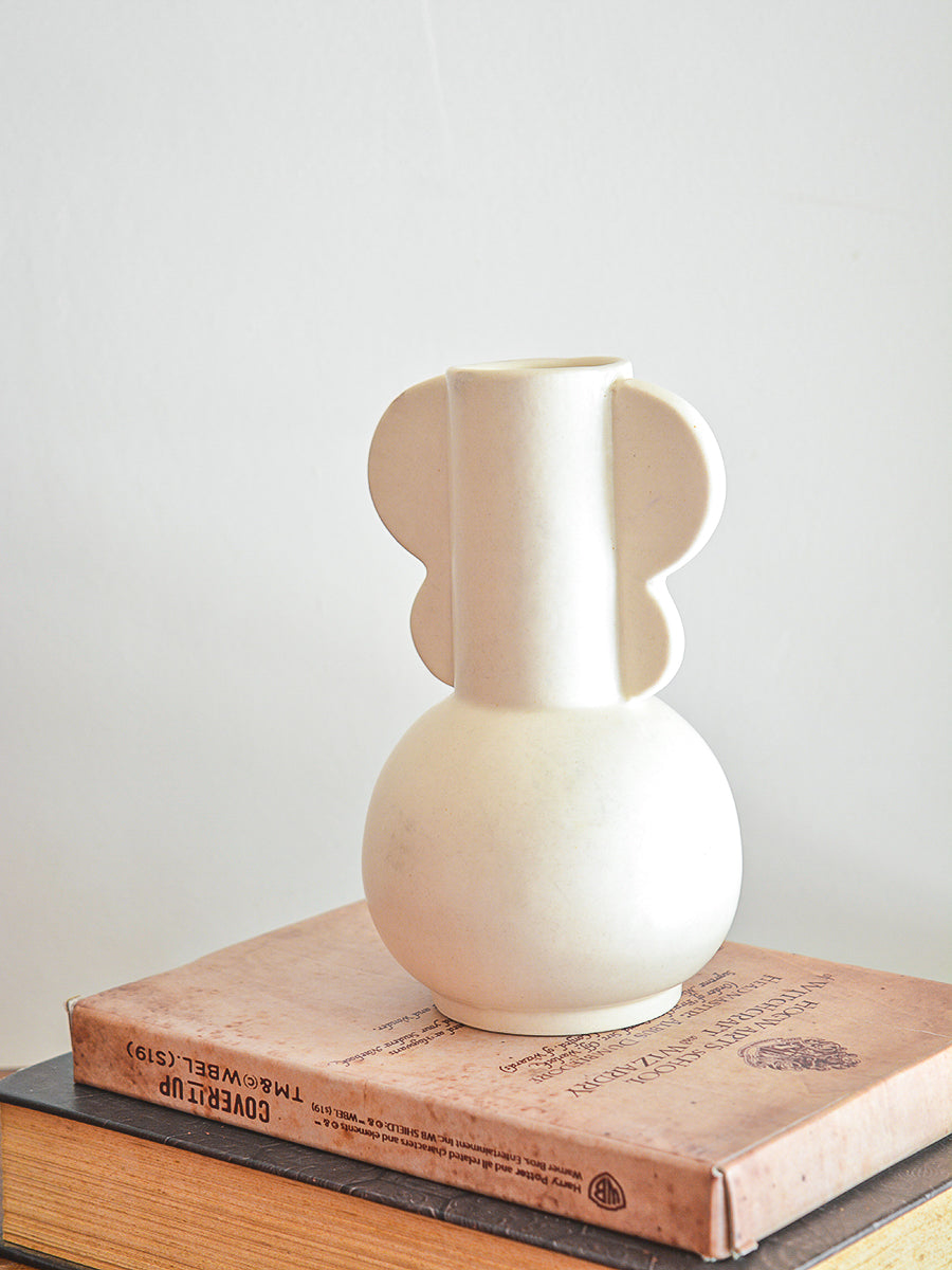 Oasis Terracotta & White stoneware vase (Set of 2)