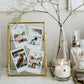 Golden Glass Table Top Photo Frame