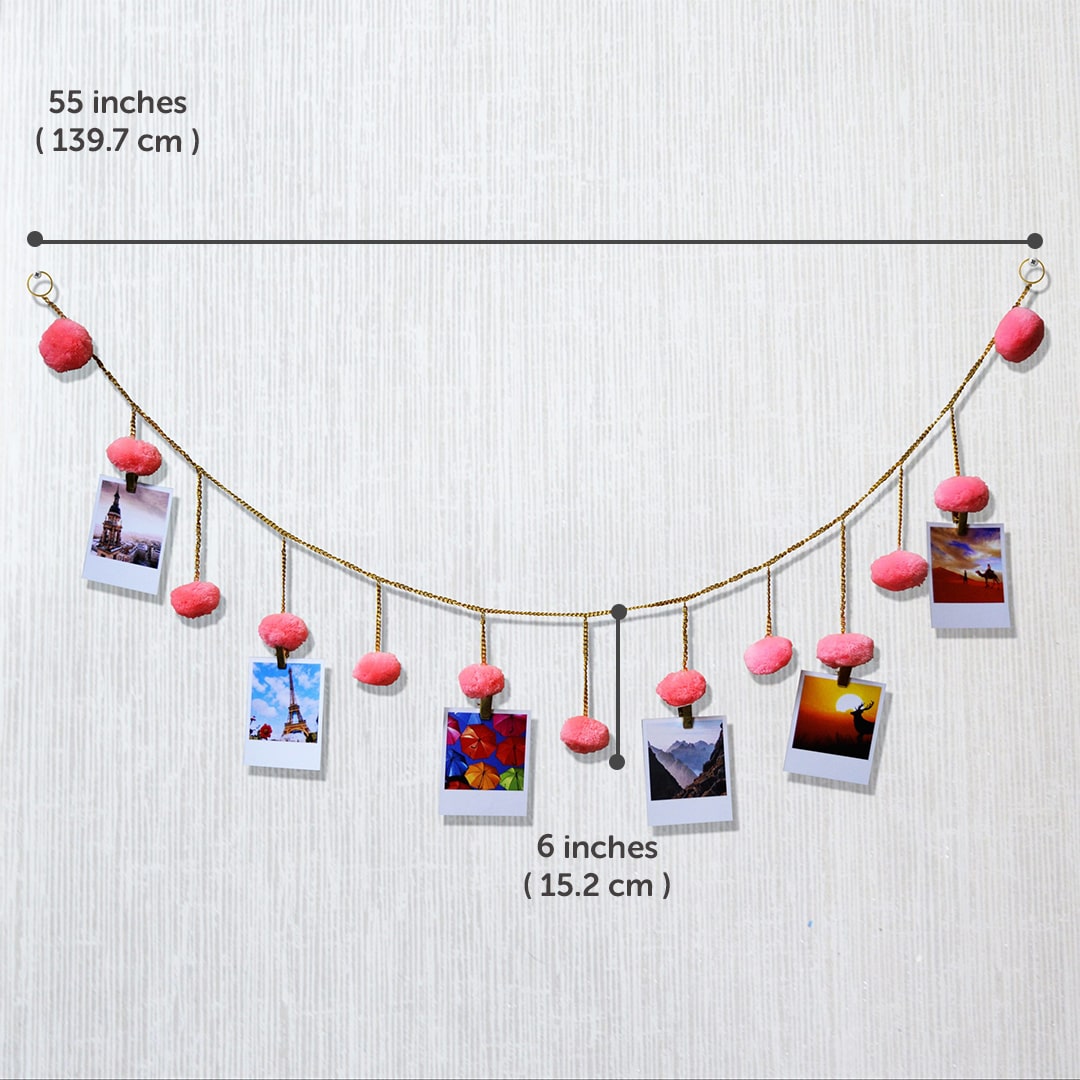 Pom Pom wall hanging picture clips